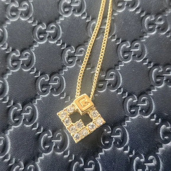 Givenchy Gold Intricate Pendant Necklace